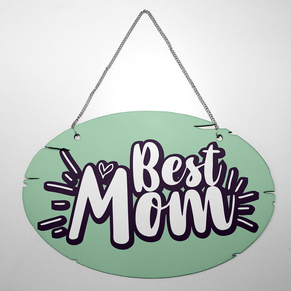 Best Mom Green Colour printed Door Hanging - Uncommongifts.in